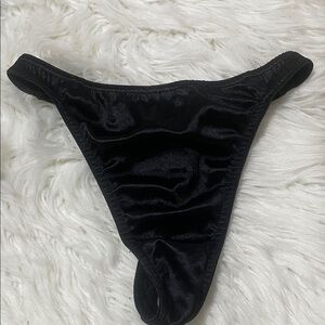 Black Velvet Thong